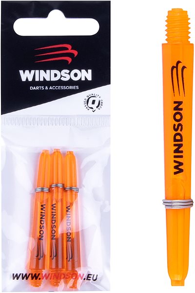 Násadky na šípky Windson Nylonová násadka krátka 42 mm oranžová transparentná ...