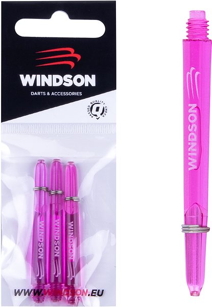 Násadky na šípky Windson Nylonová násadka krátka 42 mm ružová Trasparentná ...
