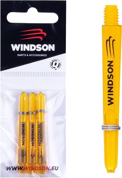 Násadky na šípky Windson Nylonová násadka krátka 42 mm žltá transparentná ...