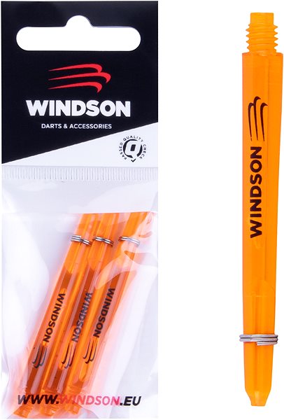 Násadky na šípky Windson Nylonová násadka stredná 48 mm oranžová transparentná ...