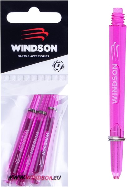 Násadky na šípky Windson Nylonová násadka stredná 48 mm ružová transparentná ...