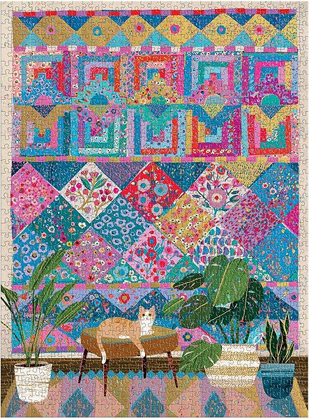 GALISON A Stitch in Time 1000-piece metallic puzzle.