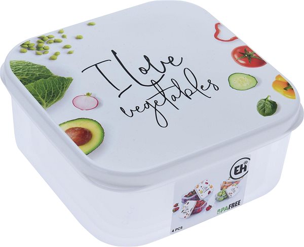 Lunch Box H&L Snack box Snack, set of 4 Lateral view