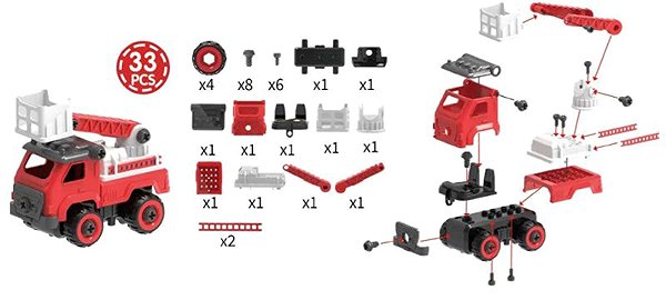 Building Set IQ models Construction set Fire truck 1/26 remote control ...