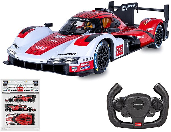 RC Car Jamara Porsche 963 LMDH 1:14 Red 2.4GHz with Manual Door Opening.