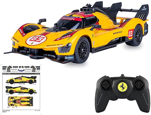 Jamara Ferrari 499P-N83 1:24 Yellow 2.4GHz RC Car