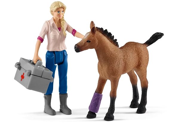 Figures Schleich 42486 Doctor's visit to a Mare and Foal Screen