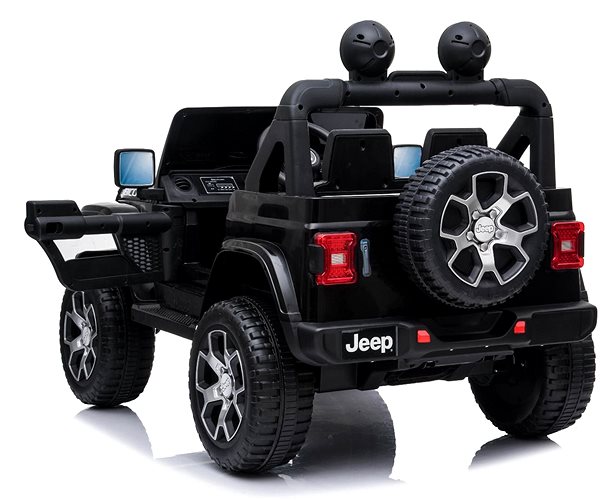 Dětské elektrické auto Jeep Wrangler Rubicon, černé Boční pohled