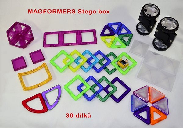 Bausatz Magformers Stego Box Packungsinhalt