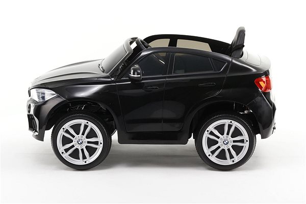 Elektrické auto pre deti BMW X6M NEW – jednomiestne, čierne Bočný pohľad