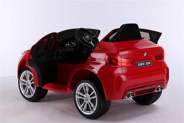 Kinder-Elektroauto BMW X6M NEW - Einsitzer, rot Seitlicher Anblick