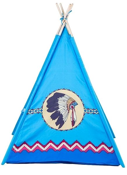 Tent for Children TeePee - Blue Lateral view