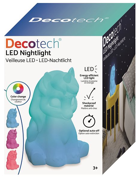 Nachtlicht Lexibook Night Light LED - Einhorn Verpackung/Box