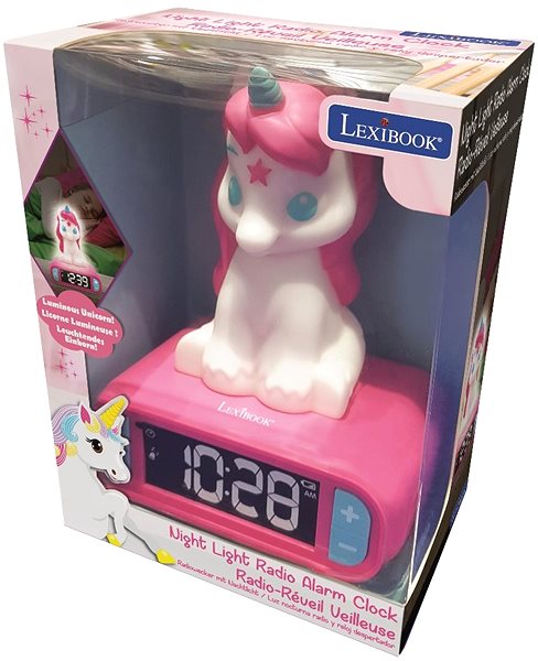 Alarm Clock Lexibook Radio Projector Clock - Unicorn Packaging/box