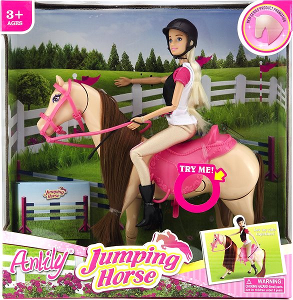 Figure Moving Horse + Jockeys Packaging/box