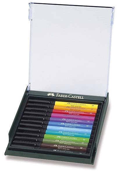 Marker Faber-Castell Pitt Artist Pen Brush, 12 Farben Mermale/Technologie