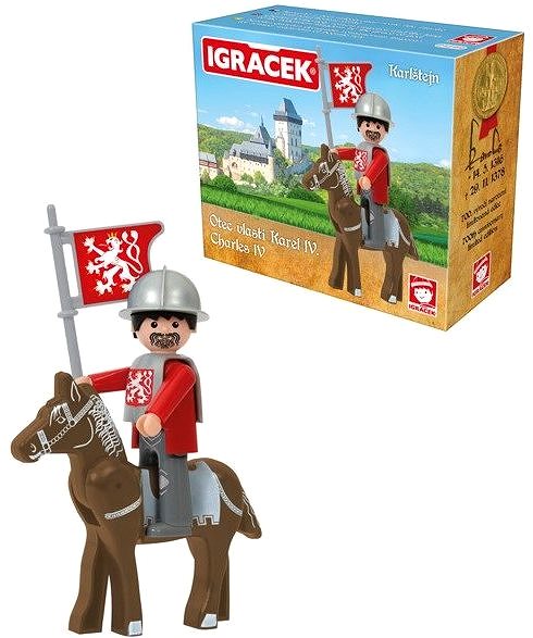 Figure Igráček Karel IV - Karlštejn Castle Package content