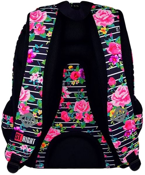 School Backpack Majewski Light Roses Back page