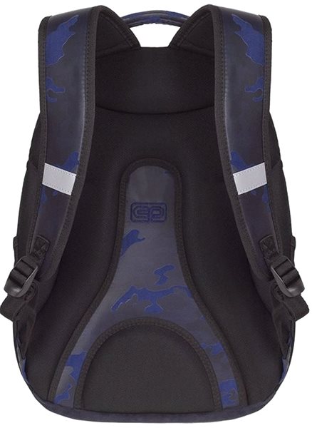 School Backpack Flock Camo Blue Back page