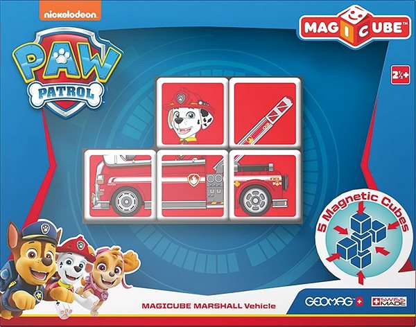 Magnetic Building Set Magicube Paw Patrol Marshall Vehicle Packaging/box