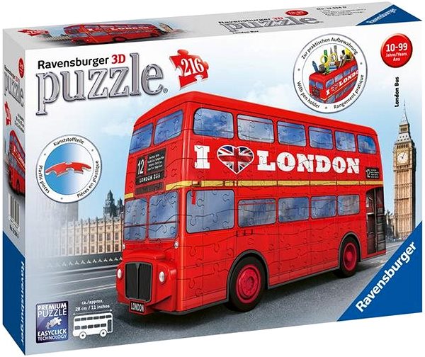 3D Puzzle Ravensburger 3D 125340 London Bus Packaging/box