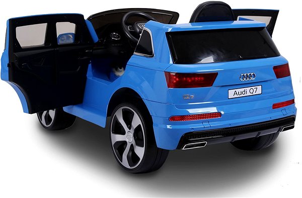 Elektromos autó gyerekeknek Audi Q7 - kék lakkozott Hátoldal