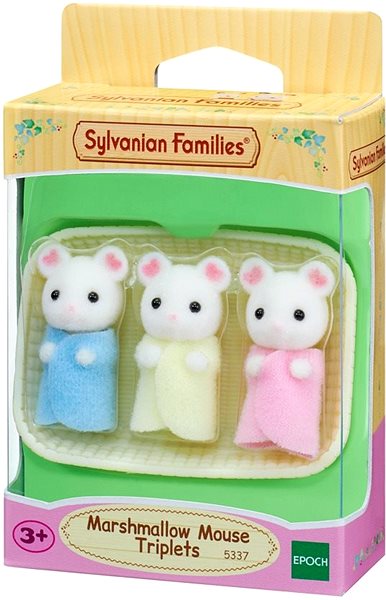 Figura Sylvanian Families Baby Marshmallow egér hármas ikrek Képernyő