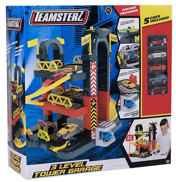 Spielzeug-Garage Teamsterz 3-stöckige Garage mit 5 Autos ...