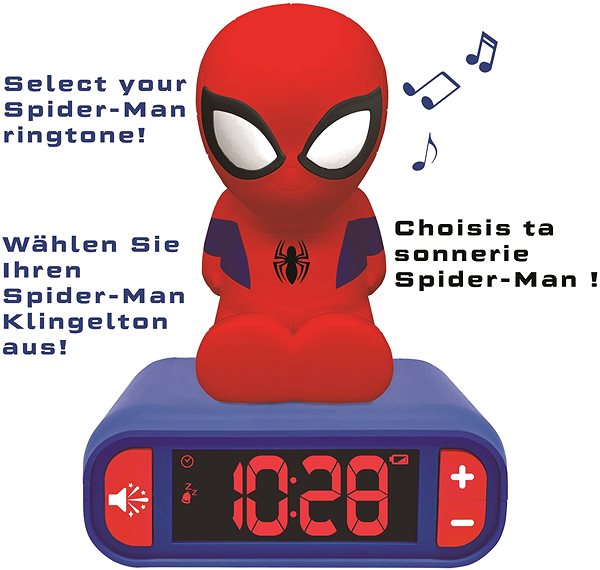 Alarm Clock Lexibook Spider-Man Night Light Radio Alarm Clock Features/technology