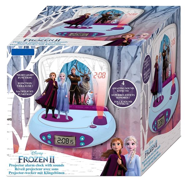 Alarm Clock Lexibook Frozen II Clock with projector and sounds Packaging/box