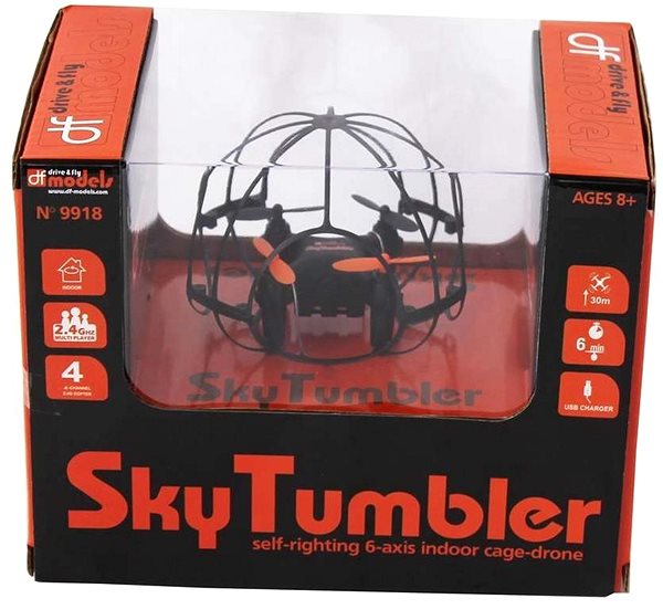Dron dfmodels Sky Tumbler v klietke RTF Obal/škatuľka