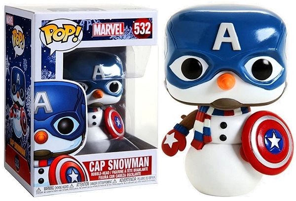 Figure Funko POP Marvel: Holiday S2 - Capt America Package content