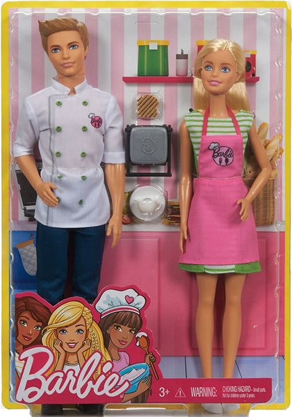 barbie and ken cafe set