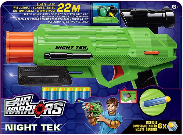 Spielzeugpistole BuzzBee Long Distance darts Night Tek ...