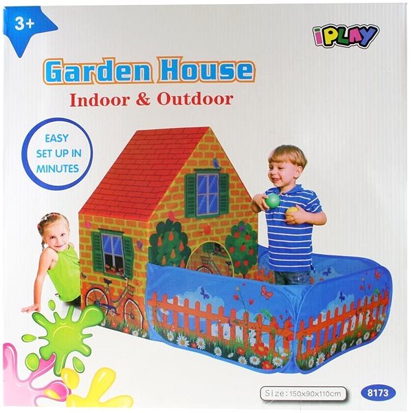 Kinderzelt Zelt Haus mit Gartenzaun Verpackung/Box