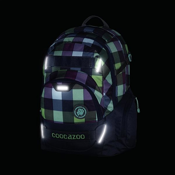 Iskolatáska Coocazoo CarryLarry2 Green Purple District Jellemzők/technológia