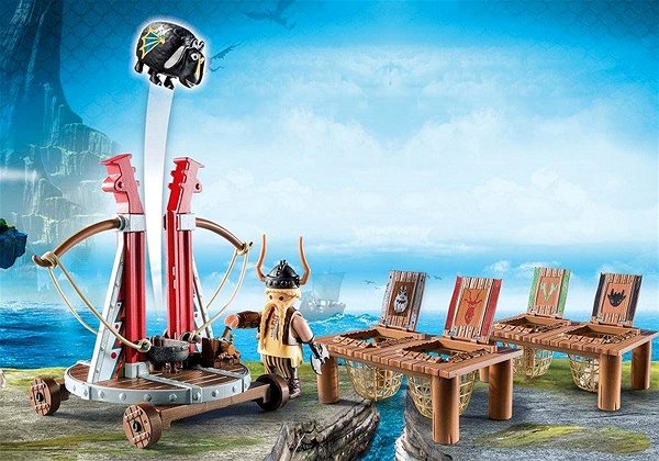 Building Set Playmobil Dragons 9461 Gobber with Sling Features/technology