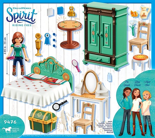 Building Set Playmobil 9476 Lucky's Bedroom Package content