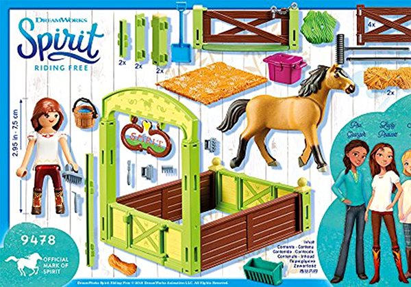 Building Set Playmobil 9478 Lucky & Spirit with Horse Stall Package content