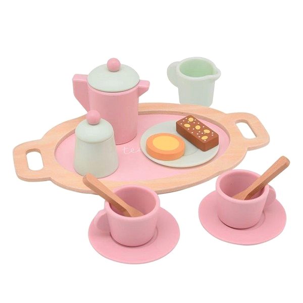Jouéco Kids Dining Set Wooden Tea Set 36m+ .