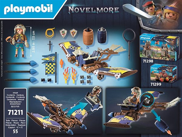 Építőjáték Playmobil Novelmore - Dario vitorlásrepülője 71211 ...
