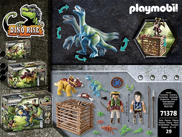 Építőjáték Playmobil Starter Pack Triceratops mentőakció 71378 ...