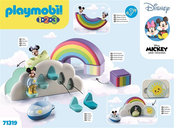 Építőjáték Playmobil 71319 1.2.3 és Disney: Mickey és Minnie kavicsos háza ...