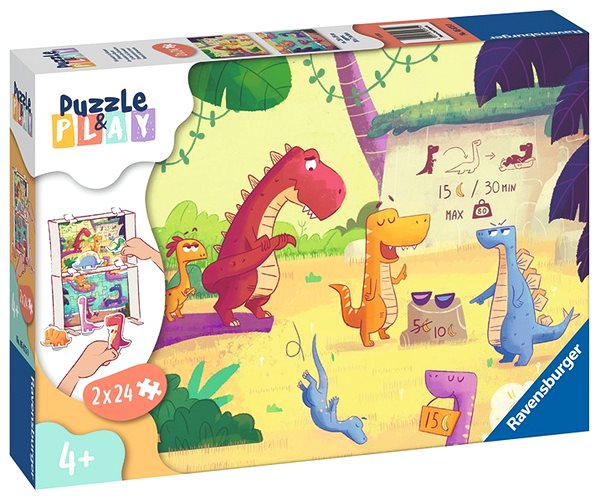 Puzzle Puzzle & Play Dinoszaurusz, 2× 24 darabos ...