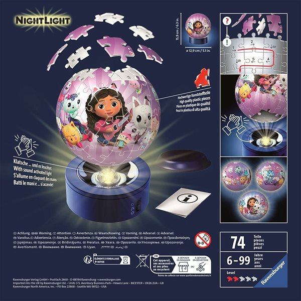 3D Puzzle Puzzle-Ball Gabby's Dollhouse 72 Teile (Nachtausgabe) ...