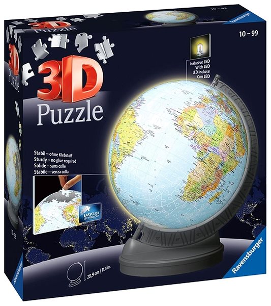 3D puzzle Puzzle-Ball Világító földgömb - 540db ...