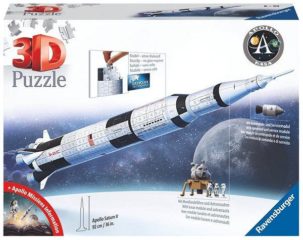 3D Puzzle Weltraumrakete Saturn V 432 Teile ...