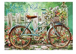 CASTORLAND Bicycle with Flowers 500-piece puzzle.