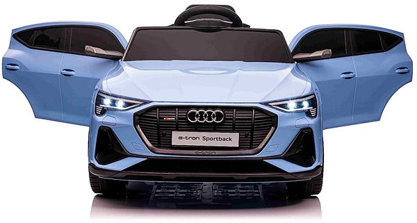Elektromos autó gyerekeknek Audi E-tron Sportback 4 x 4 elektromos autó, kék színben Képernyő