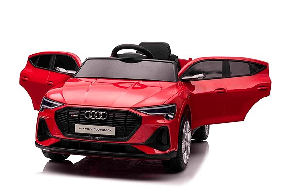 Elektromos autó gyerekeknek Audi E-tron Sportback 4 x 4 elektromos autó, piros Oldalnézet